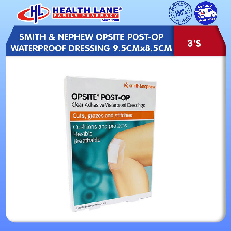 SMITH & NEPHEW OPSITE POST-OP KALIS AIR DRESSING 9.5CMx8.5CM (3'S)